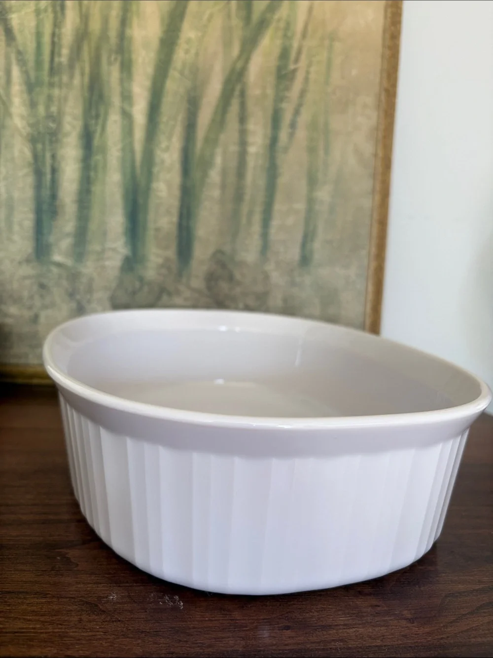 CORNINGWARE F-2-B ‘French White’ Casserole with Glass & Plastic Lids 2.8 Liters